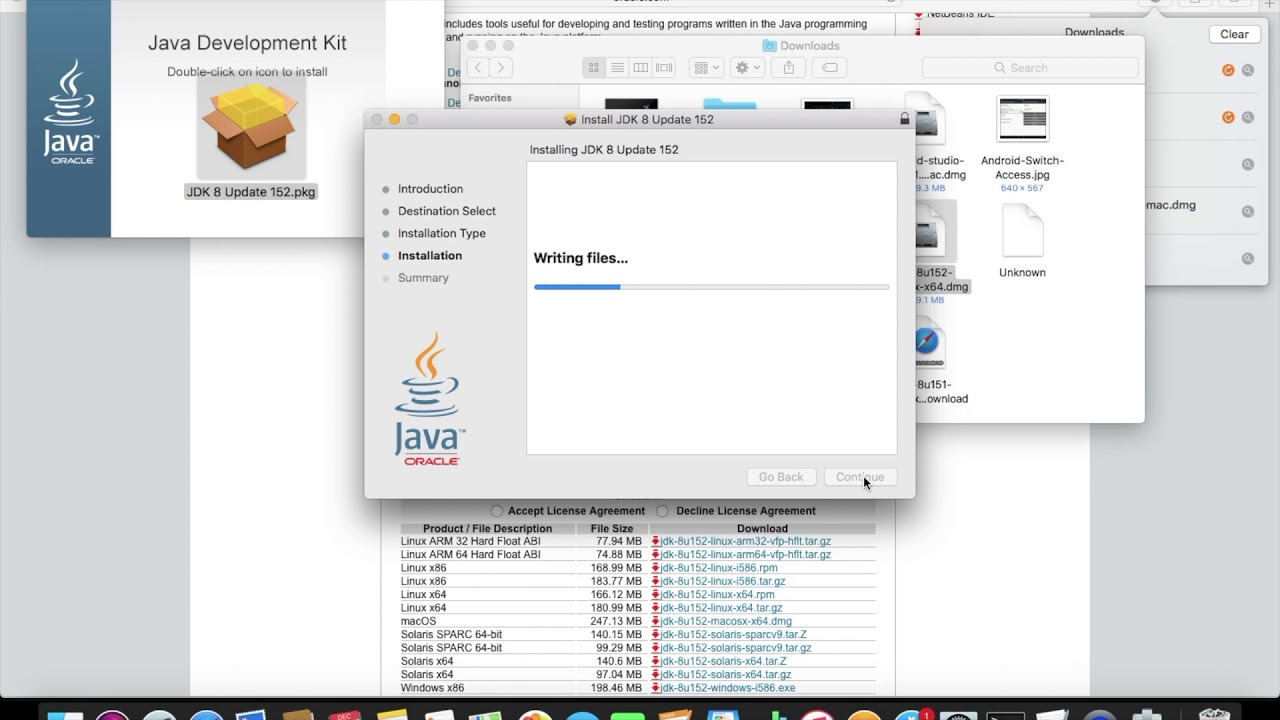 unable to download java for installation mac